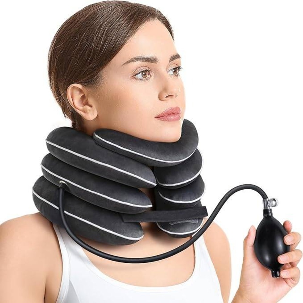 Inflatable Neck Stretcher Cervical Traction Device for Neck Pain Relief - Picture 6 of 8